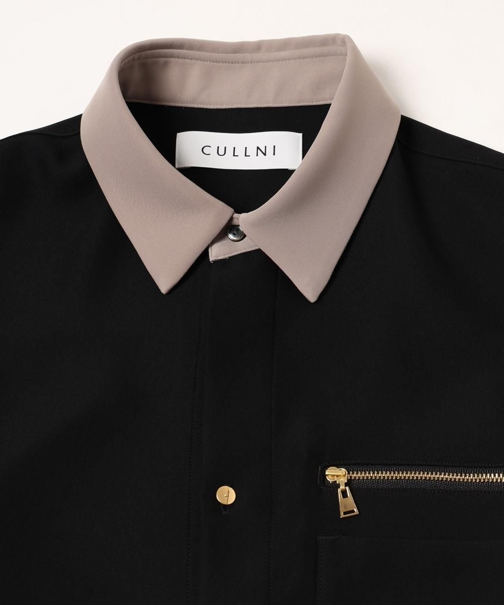 CULLNI [クルニ] Bi Color Doule Pocket Shirt ＜バイカラーダブル