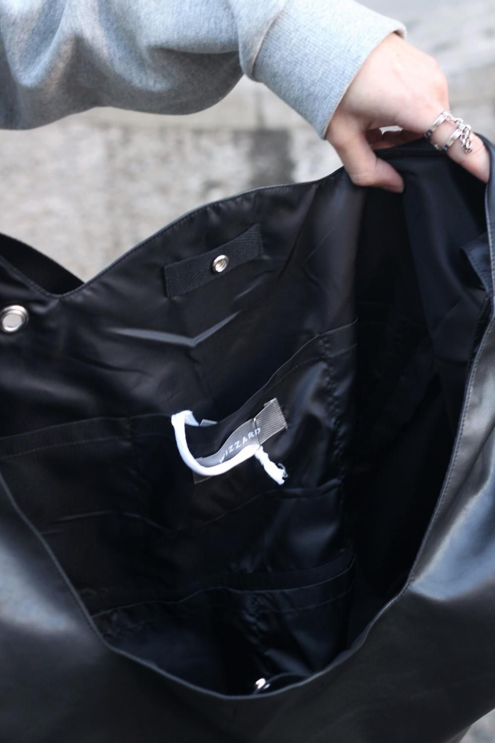 WIZZARD ウィザード LEATHER MARKET BAG レザーマーケットバッグ ブラック