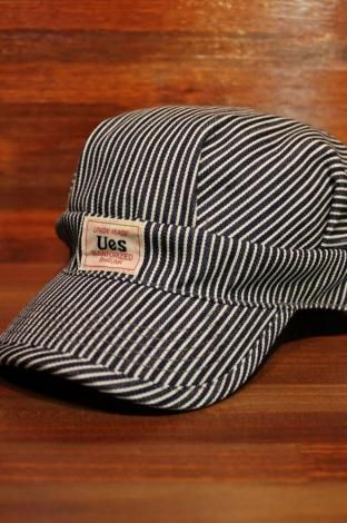 UES ウエス ワークキャップ 82W_HI 帽子 ヒッコリー - アメカジ