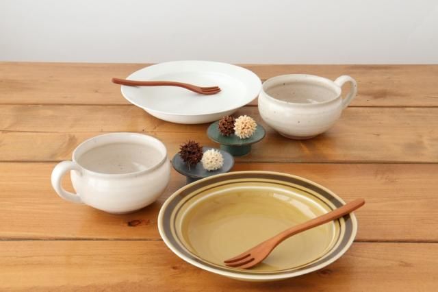 Mizuki×うちるコラボ】｜21cmリム深皿｜ライン｜磁器｜波佐見焼｜和