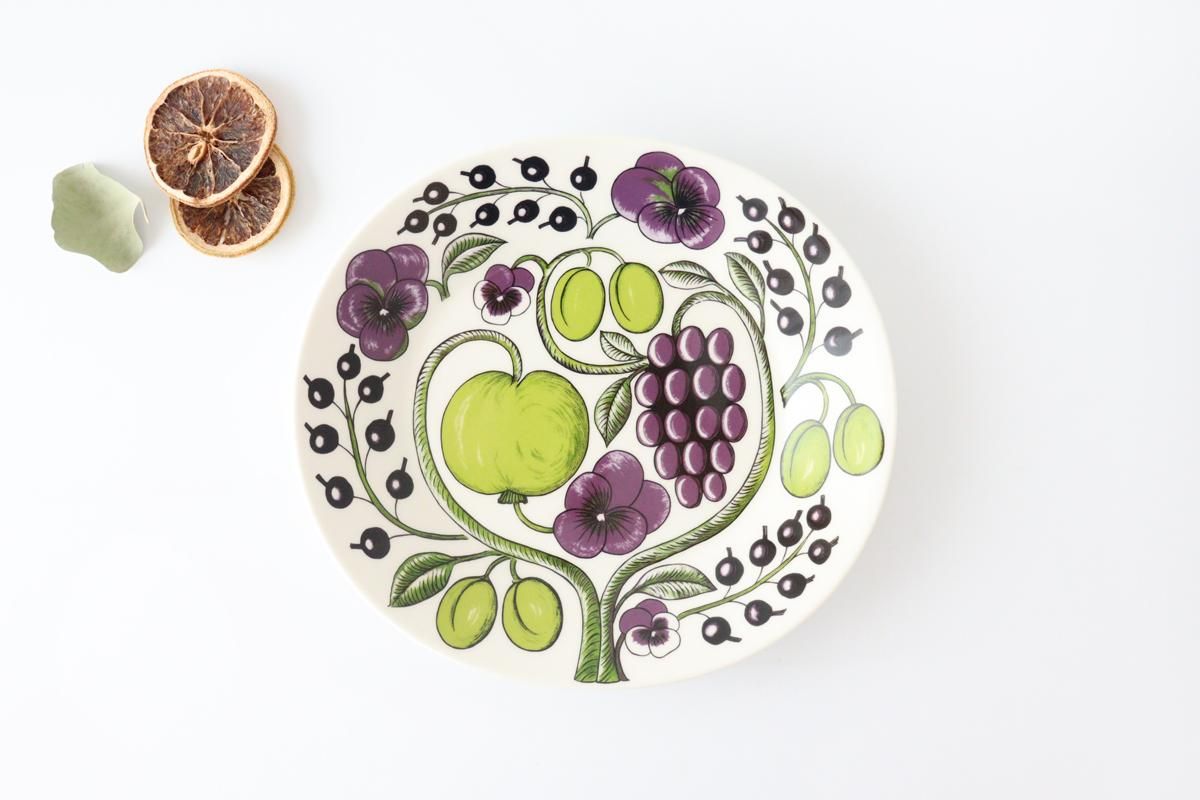 アラビア｜パラティッシ｜オーバルプレート｜25cm｜パープル｜磁器