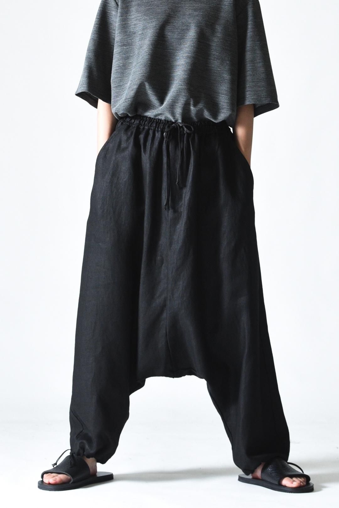 BISHOOL Linen Sarrouel Balloon Pants black - BISHOOL,Edwina Horl