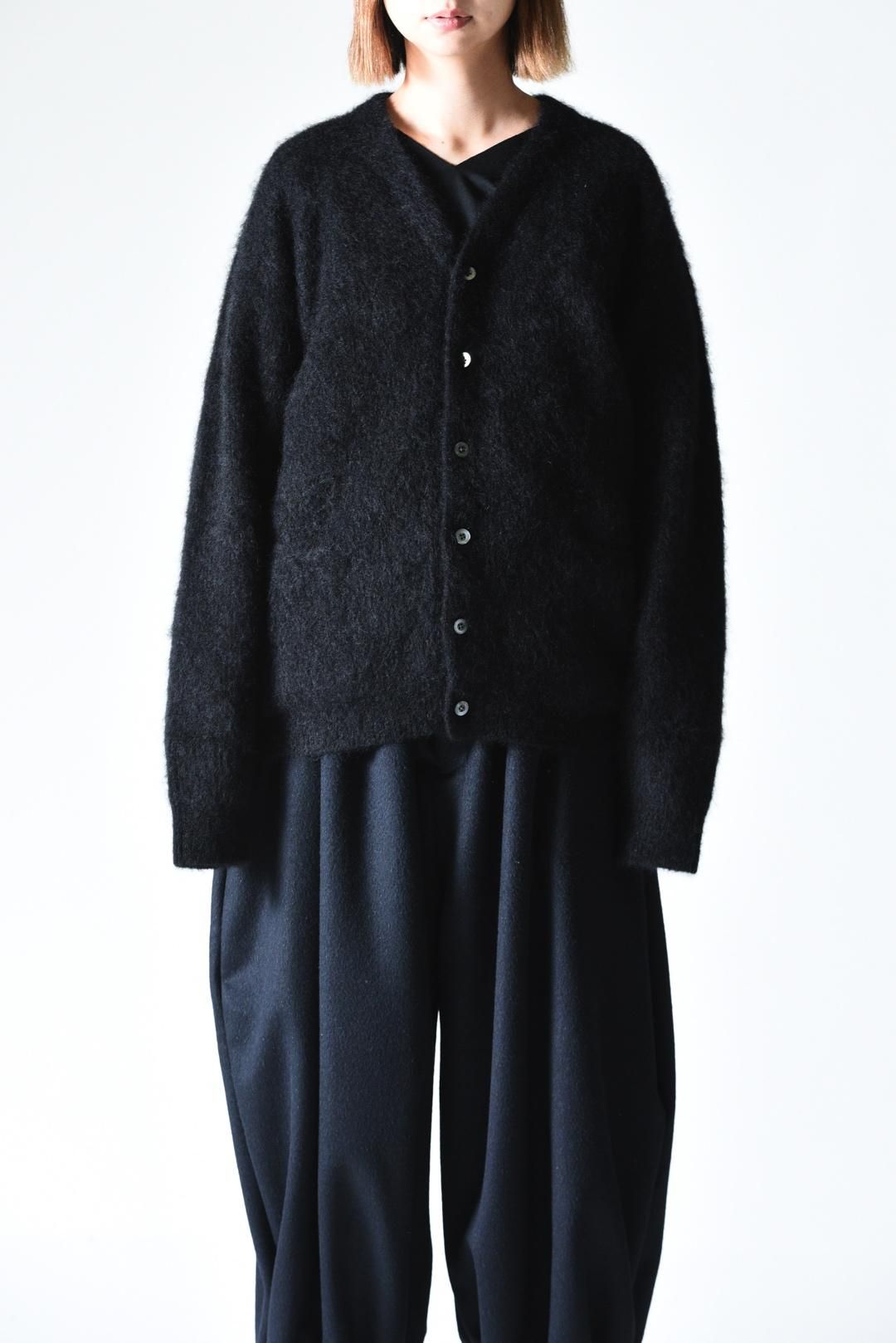 crepuscule Mohair V Neck Cardigan Black - BISHOOL,Edwina Horl,My