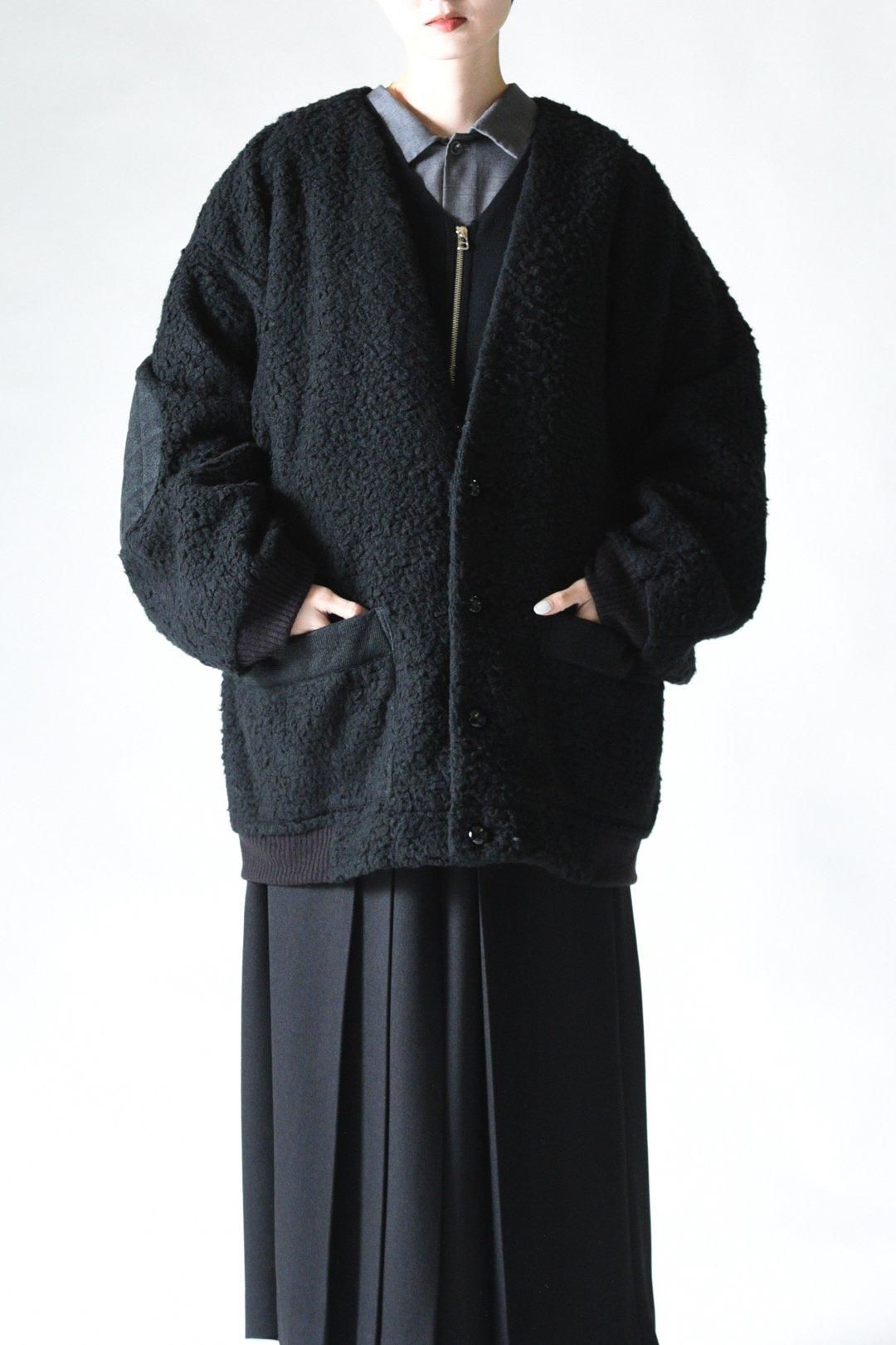 My Beautiful Landlet FAUX ALPACA ビッグカーディガン Black
