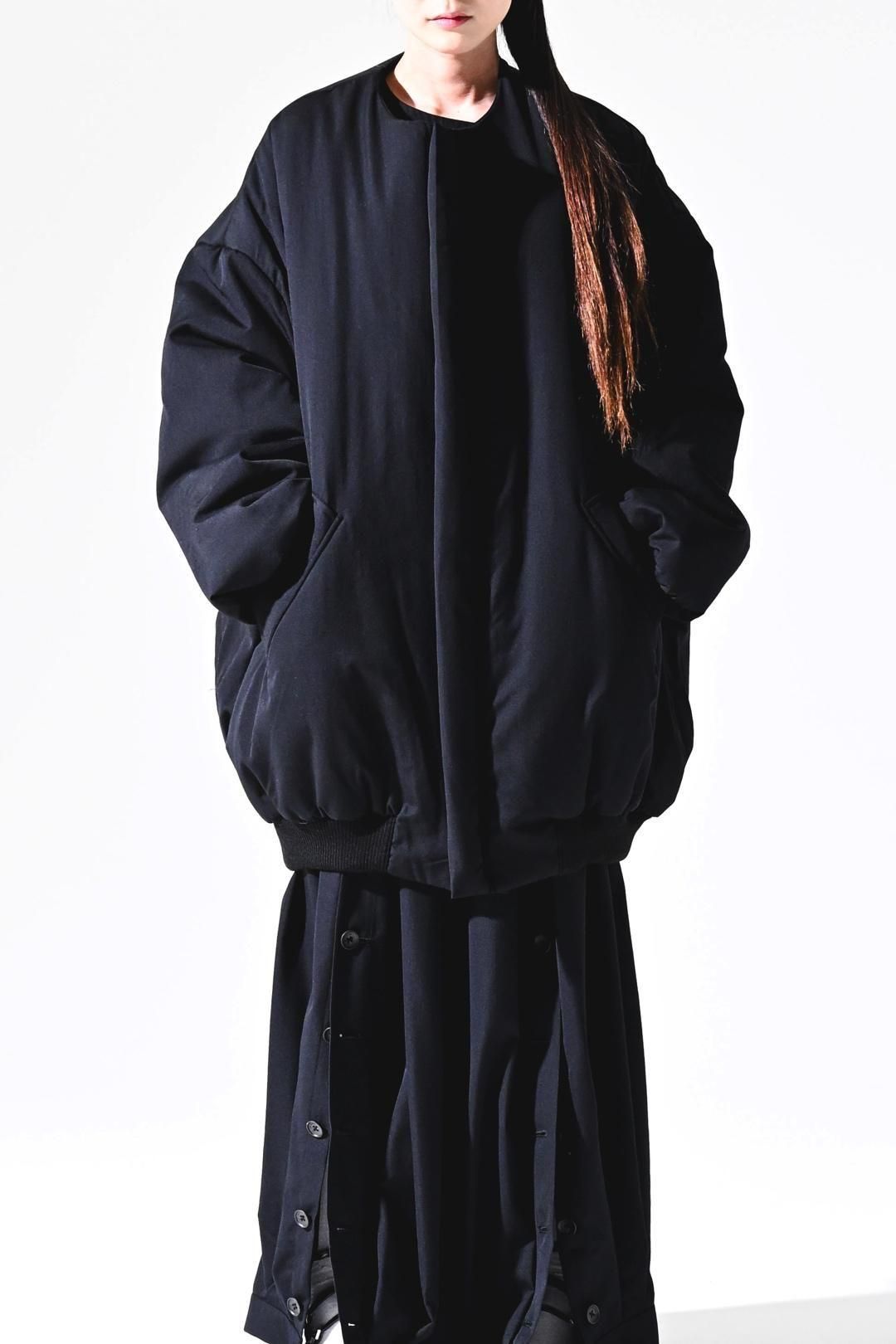 BISHOOL Wool Gabardine Padded Bomber Jacket - BISHOOL,Edwina Horl