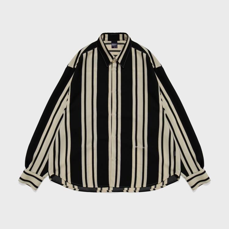 APPLEBUM（アップルバム）Wooly Twill Stripe Oversize L/S Shirt