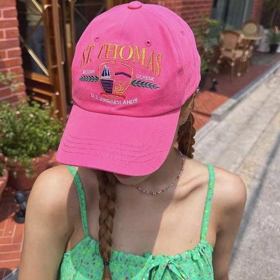 大特価】ピンク ビンテージ風 ST Thomas 刺繍デザイン ベースボール