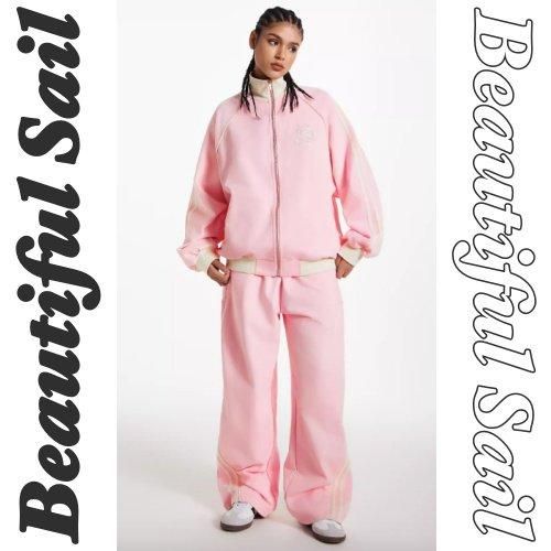 大特価】ピンク バイカラー サイドライン サイドストライプ エンブレム