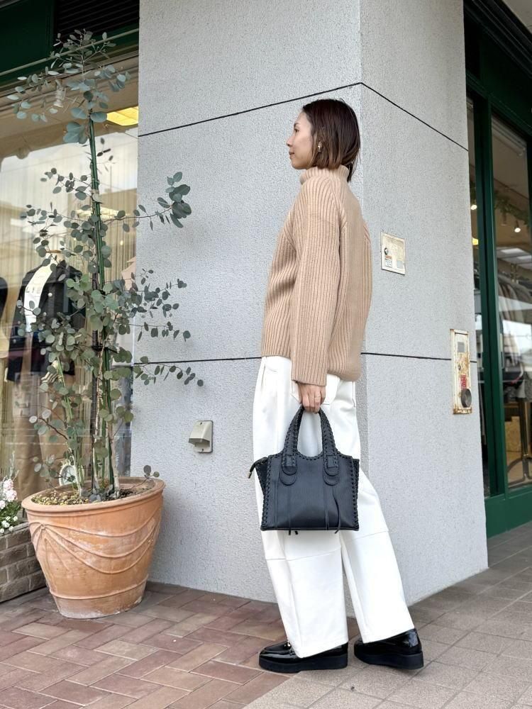 MICALLE MICALLE(ミカーレミカーレ)ローゲージリブハイネックニット|30