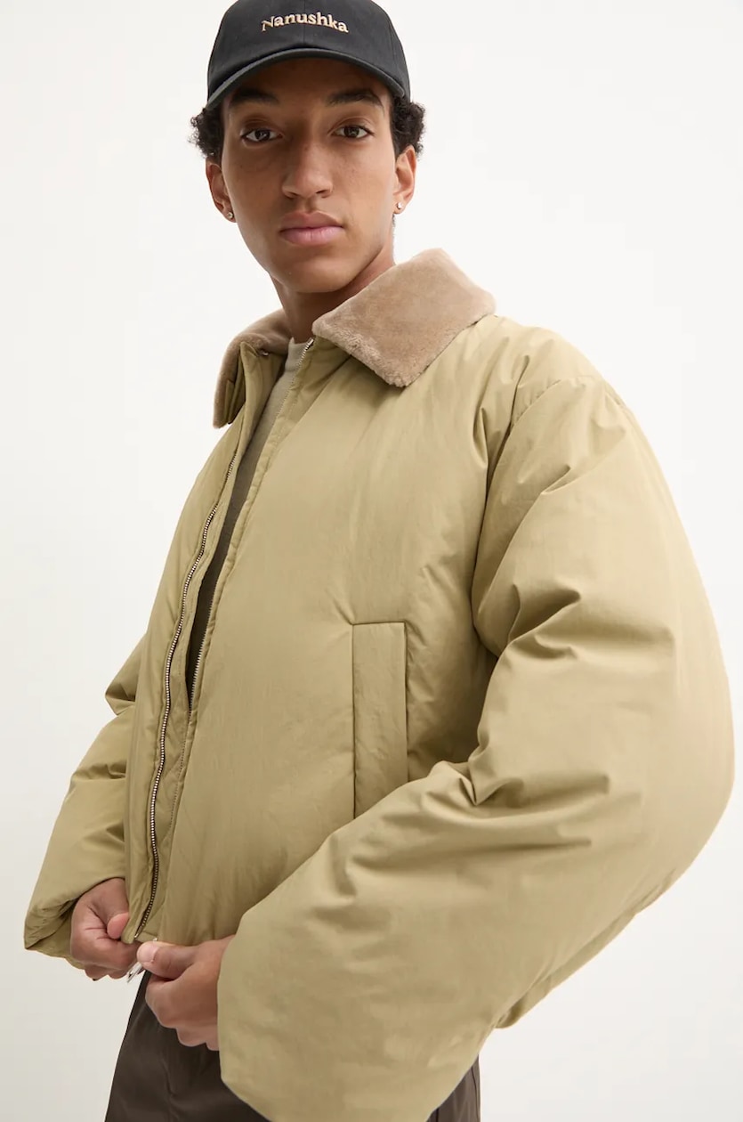 Nanushka down jacket ZACHARIE men's beige color NU24PFJK01479 at