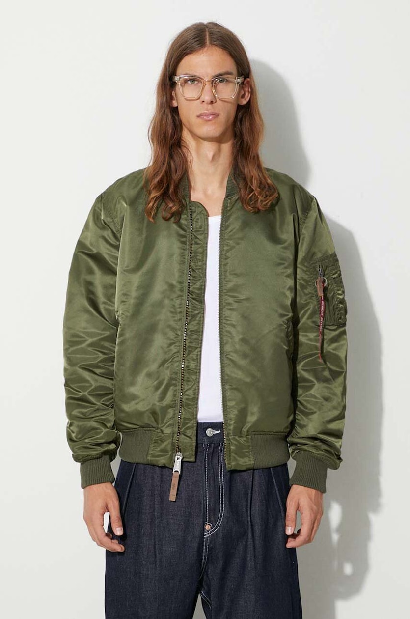 Alpha Industries bomber jacket MA-1 VF 59 men's green color