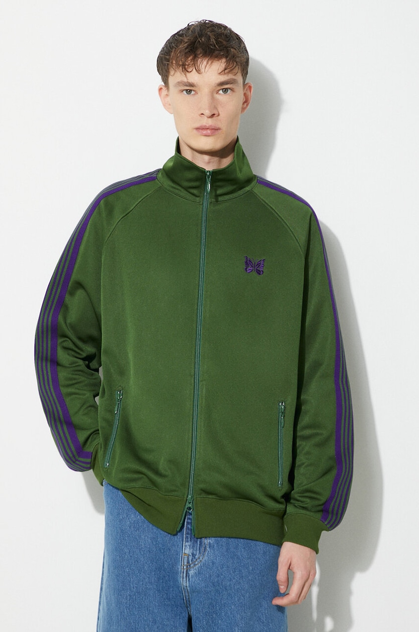 Needles sweatshirt Track Jacket men's green color NS244 at PRM US