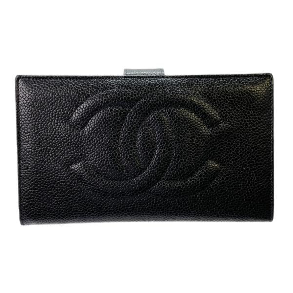 CHANEL シャネル ヴィンテージ キャビアスキン ココマーク 長財布