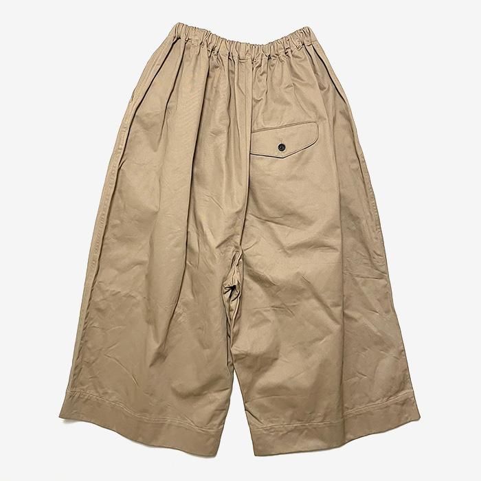 ゴーシュ | カツラギ | ワイドパンツ(8分丈) | ベージュ - Stripe-inc