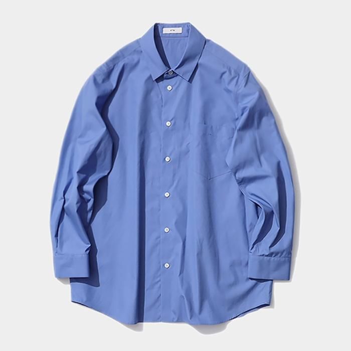 ATON | SUVIN BROAD | STANDARD SHIRT | SAX - Stripe-inc Online Shop