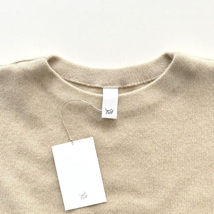 Yoli | Long knit onepiece | Camel- Stripe-inc Online Shop