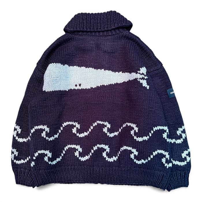 DESCENDANT | CACHALOT COWICHAN SWEATER | NAVY - Stripe-inc Online Shop