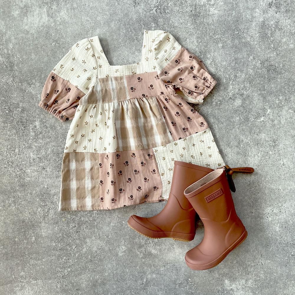 SALE】Rylee + Cru gretta dress patchwork ivory ライリーアンド