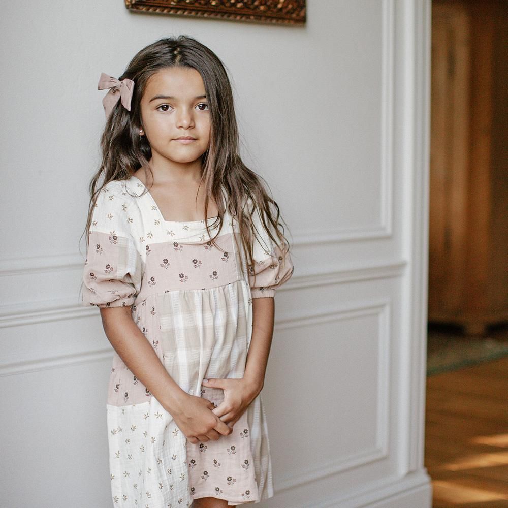 SALE】Rylee + Cru gretta dress patchwork ivory ライリーアンド