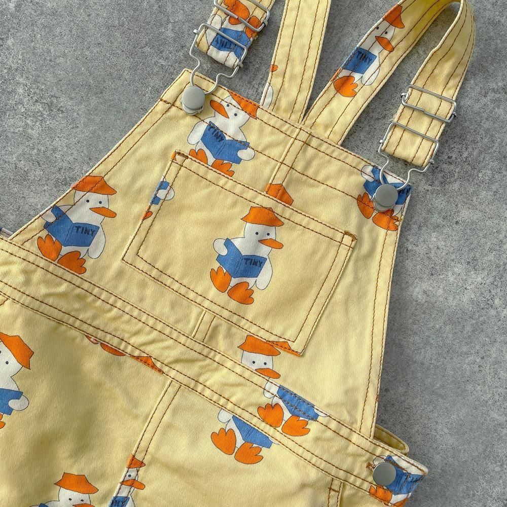 tinycottons READERS SHORT OVERALL mellow yellow タイニーコットンズ