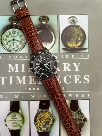 アリゲーター時計ベルト | ワニ革腕時計バンド 20mm ブラウン