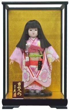 市松人形（ケース付） 姫段カットA（10号） 友禅 42㎝タイプ - ひので