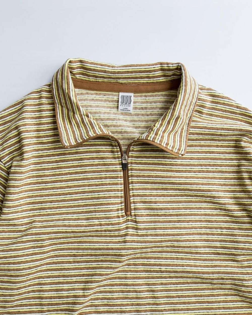 COMFORTBALE REASON | ハーフジップボーダーカットソー - BUNTEN