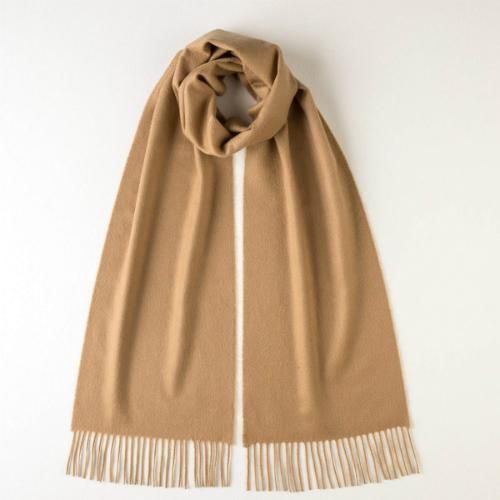 ジョンストンズ（johnstons） カシミアマフラー キャメル