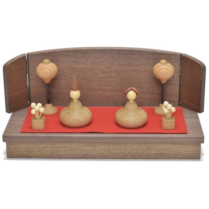 在庫限り】三浦木地 ひな1段セット・新（リニューアルタイプ） - 木の