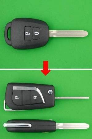 トヨタ（アクア・ヴィッツ等）2ボタン・キーレリモコン純正品同等の