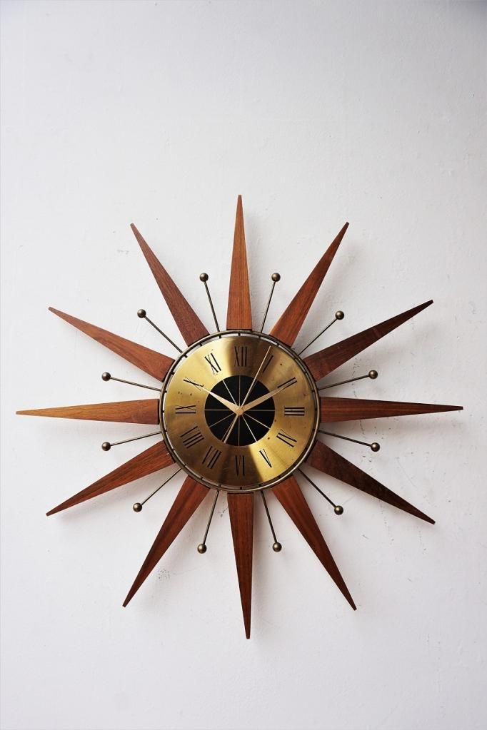 1950-60's ヴィンテージ サンバースト クロック - アンティーク