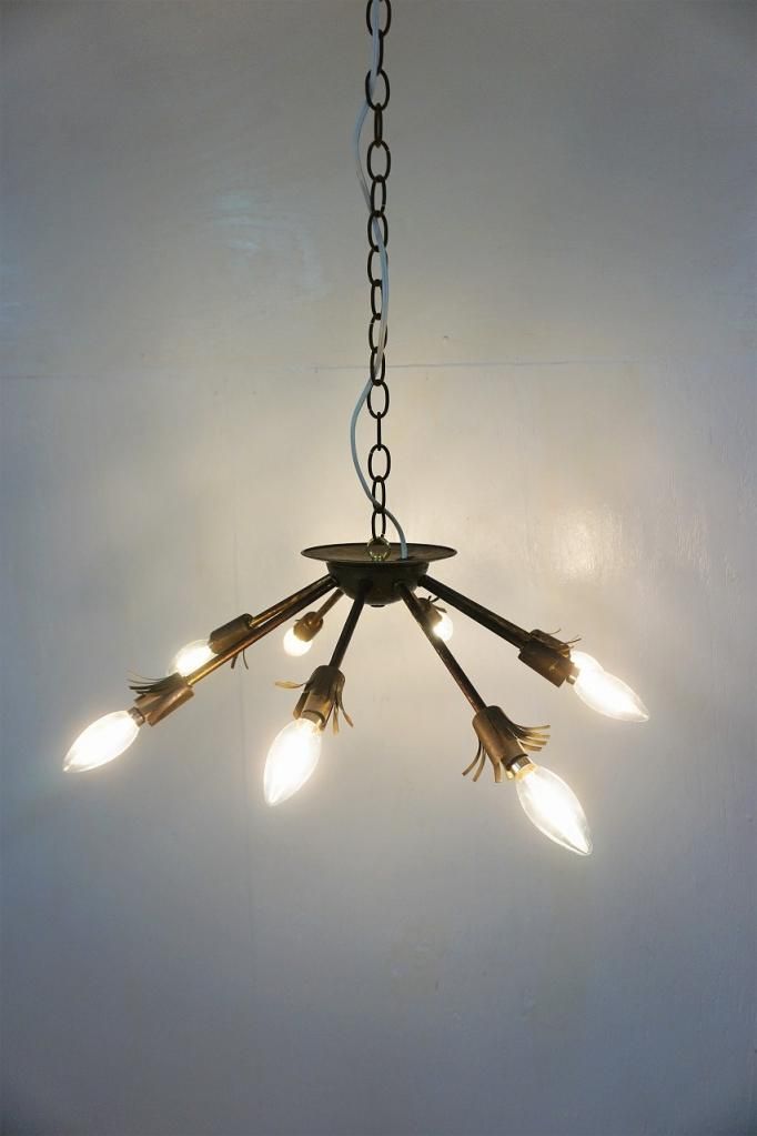 1950's ヴィンテージ 8灯 スプートニク ランプ - アンティーク