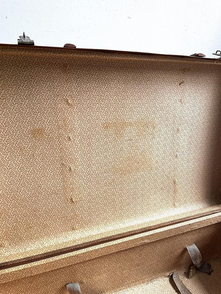 ヴィンテージ ビニールレザー トランク - アンティーク、ビンテージの