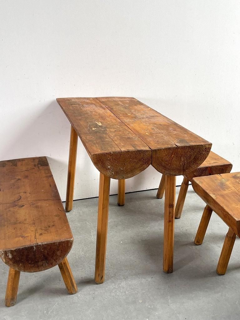 ヴィンテージ ウッド ベンチ/ローテーブル - アンティーク、ビンテージ