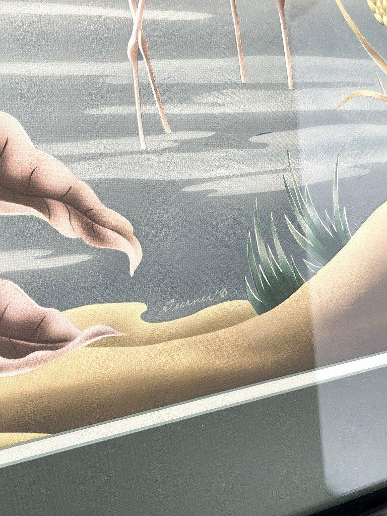 1950's Turner社製 ヴィンテージ フラミンゴ ガラス ウォールデコ