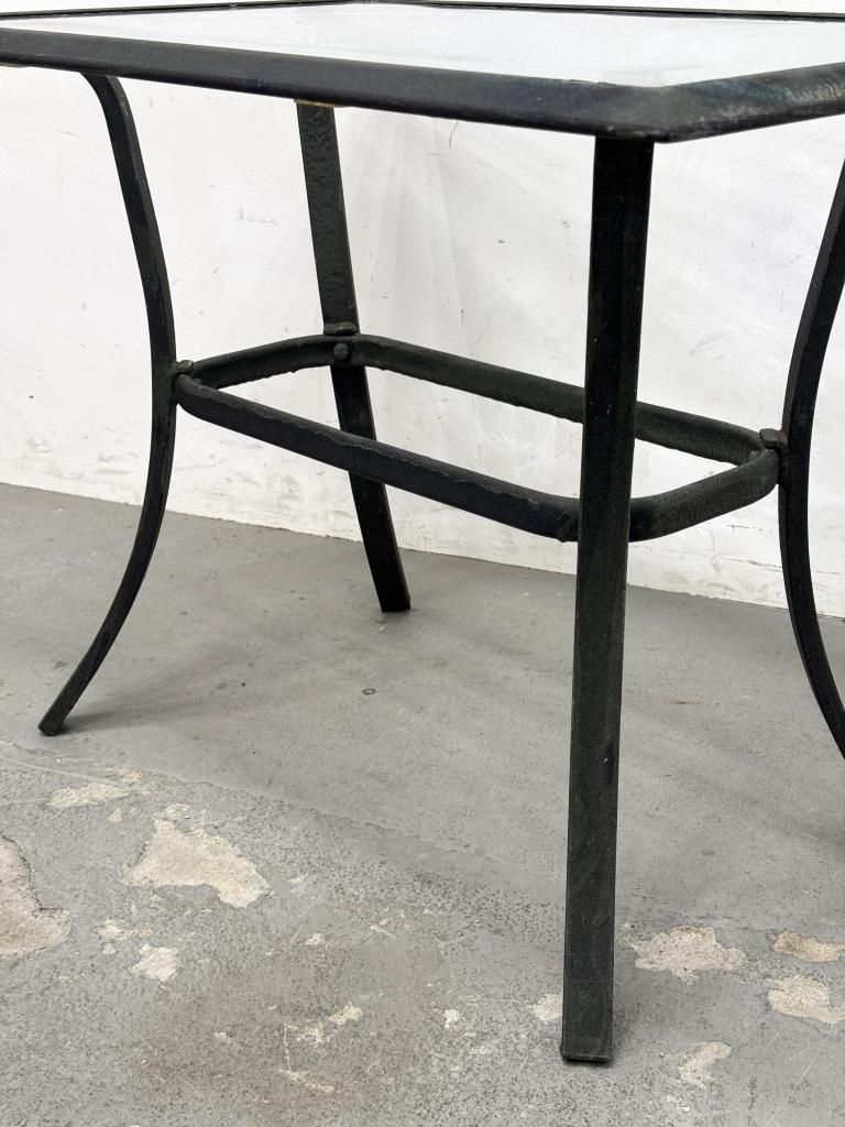 ヴィンテージ ガラストップ サイドテーブル - アンティーク