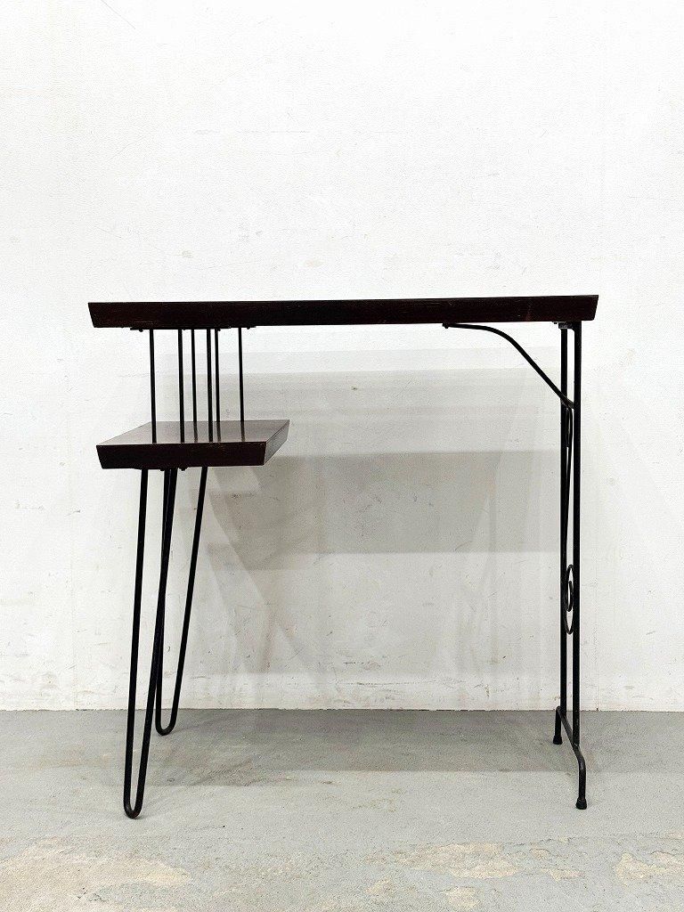 1950's ヴィンテージ アイアン ウッド ミニデスク - アンティーク