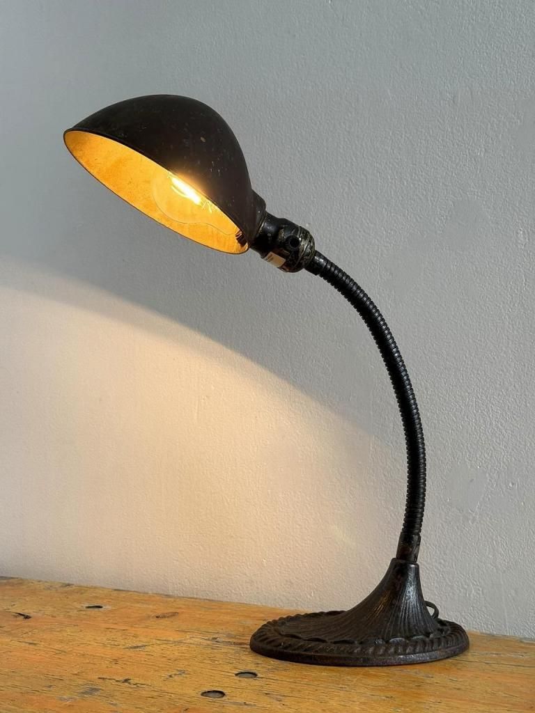 1910-20's EAGLE社製 アンティーク グースネック デスクランプ