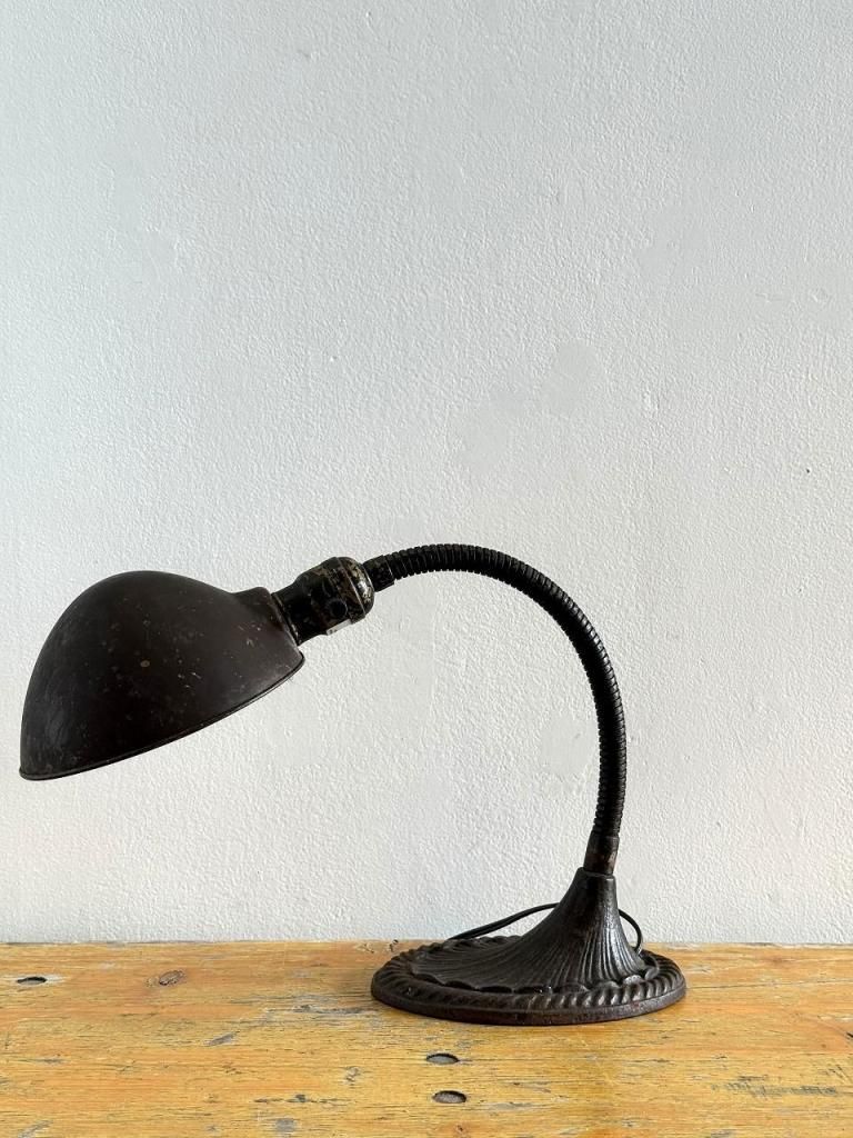 1910-20's EAGLE社製 アンティーク グースネック デスクランプ