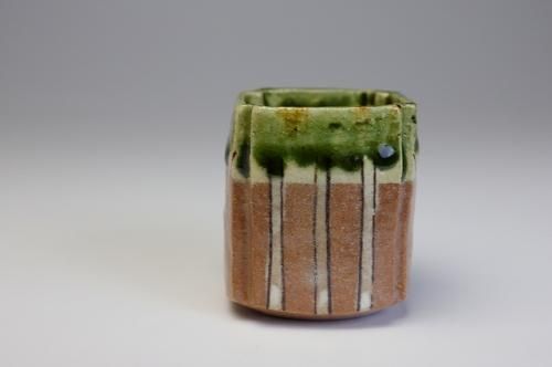 深見文紀 「 鳴海織部ぐい呑 」 酒器 盃 - レトロ ＆アート空間 「 古