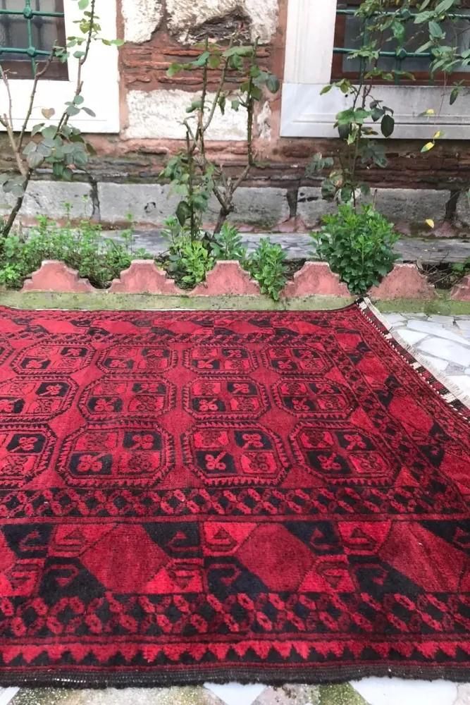 オールド絨毯/トルクメン・エルサリ/クズルアヤック/トライバルラグ約