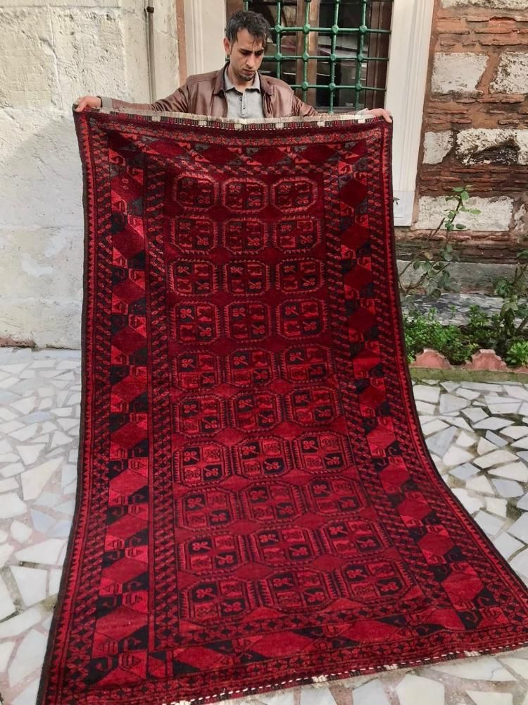 オールド絨毯/トルクメン・エルサリ/クズルアヤック/トライバルラグ約