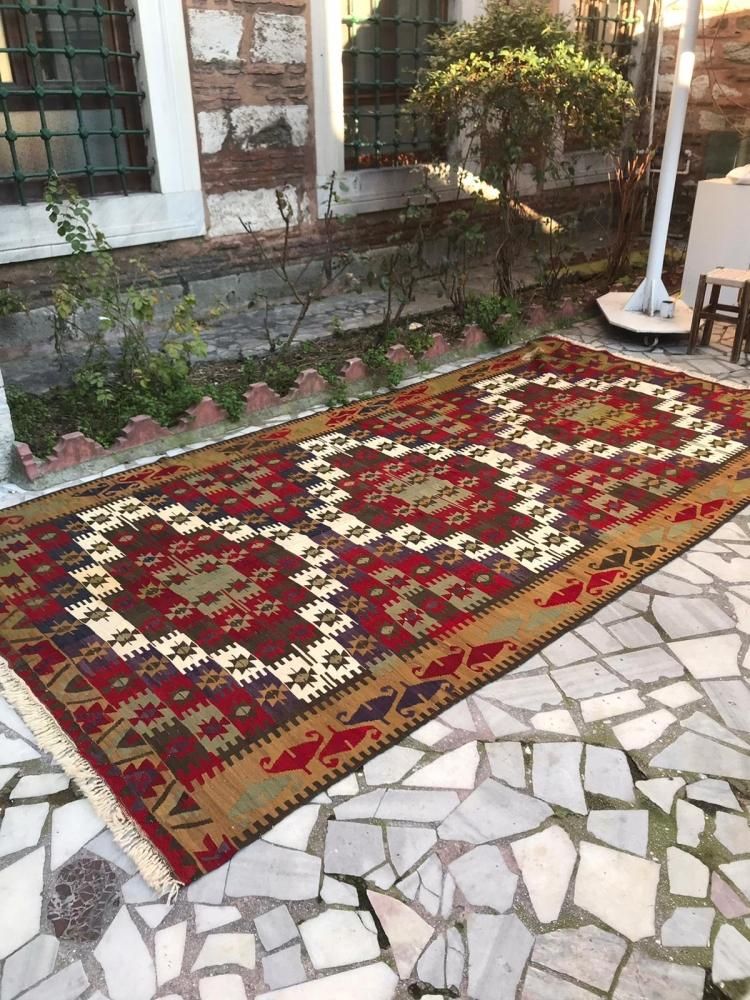 オールド絨毯/トルコ・カッパドキア/ヨルックキリム約362×182cm