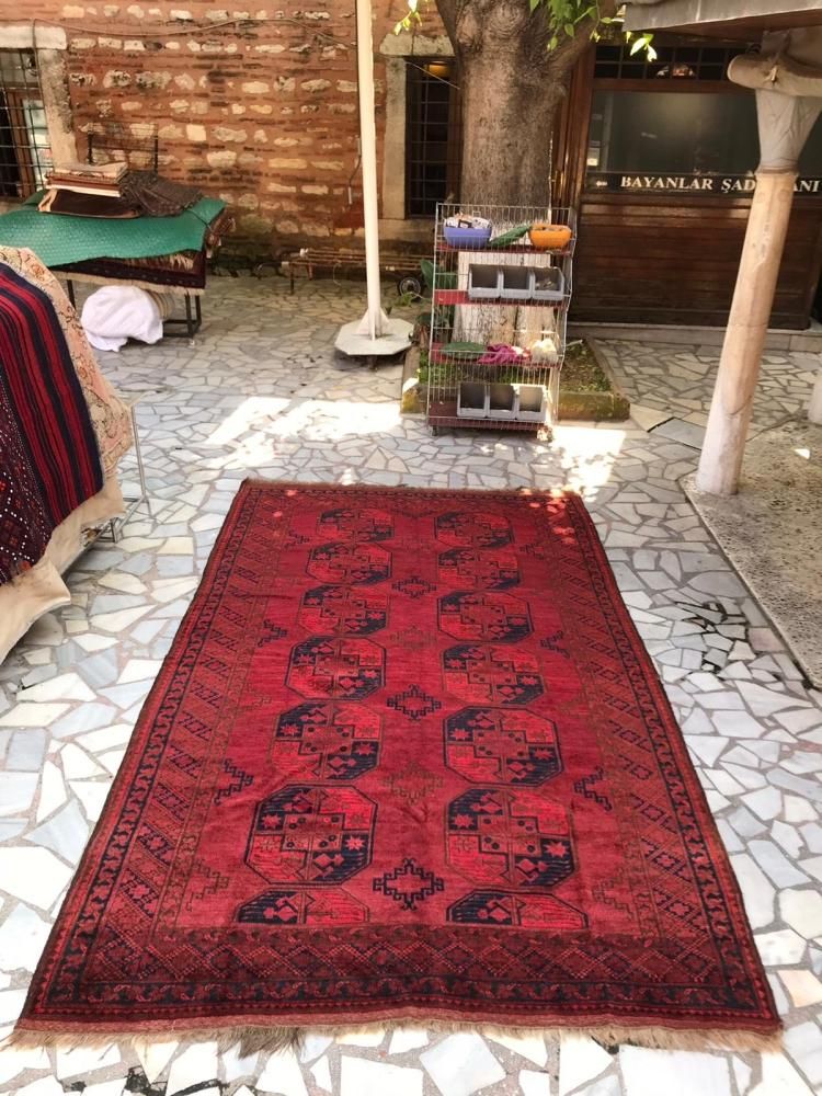 セミアンティーク絨毯/トルクメン・エルサリ/クズルアヤック