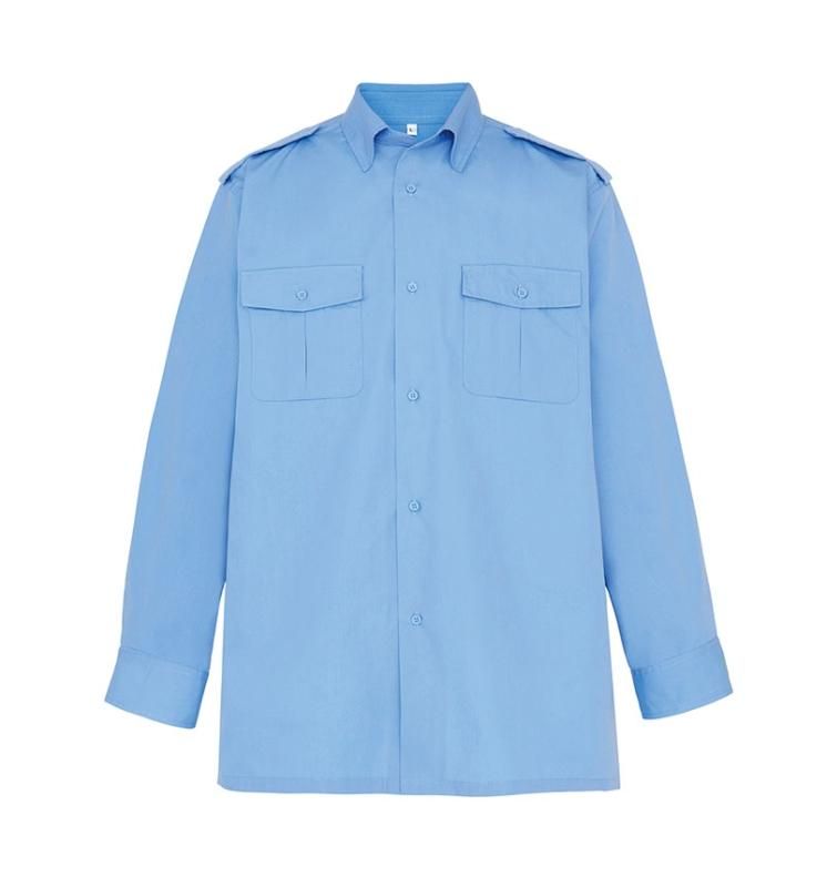 1153TL 夏服長袖シャツ ＜ライトブルー＞ | 通気性抜群 - 警備服・警備