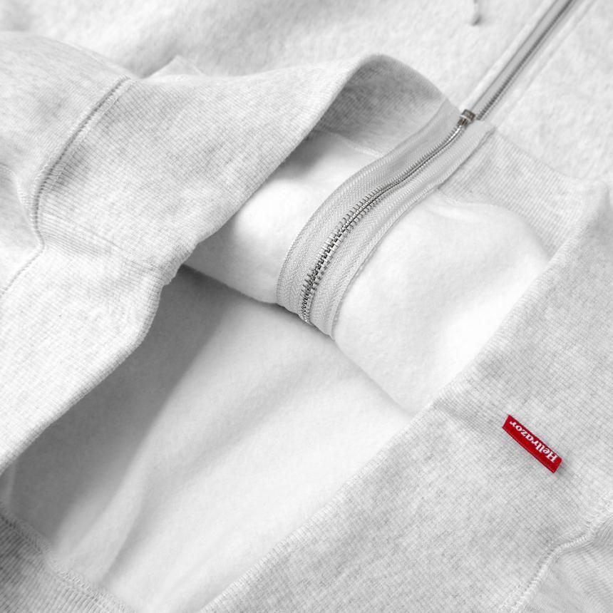 HELLRAZOR LOGO EMB FULL ZIP HOODIE / ASH/NAVY (ヘルレイザー ジップ