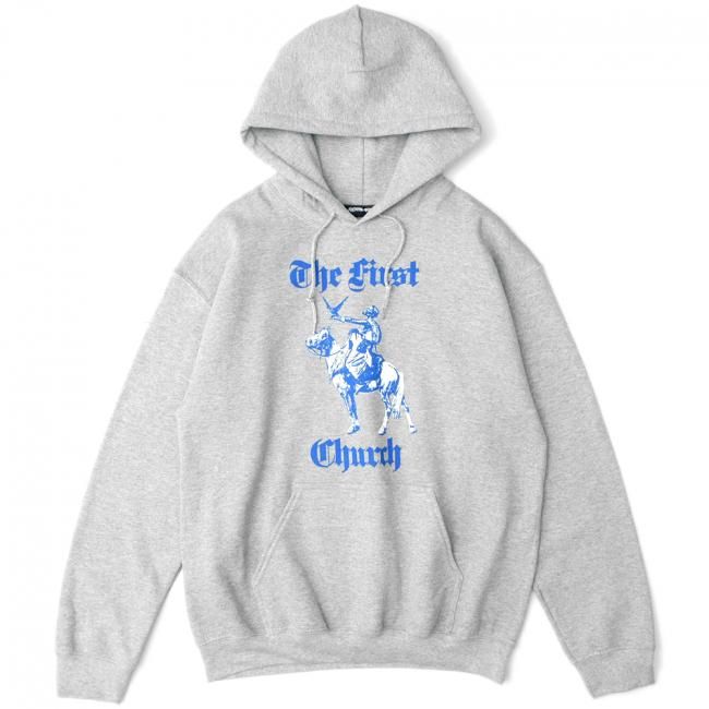 FUCKING AWESOME THE FIRST CHURCH HOODIE / HEATHER GREY (ファッキン