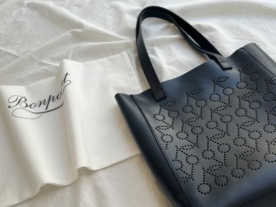 Bonpoint ボンポワン チェリー パンチング 牛革トートバッグ