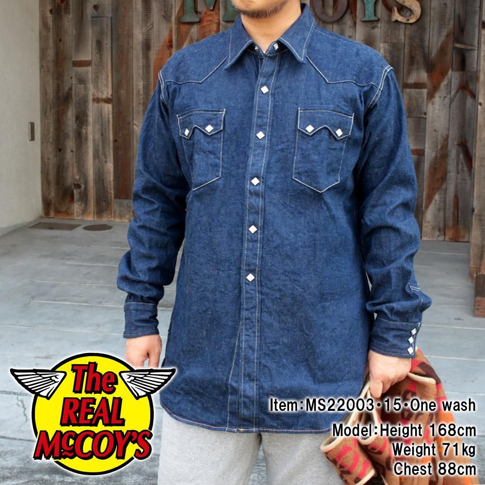 JOE McCOY MS22003 DENIM WESTERN SHIRT / SAWTOOTH