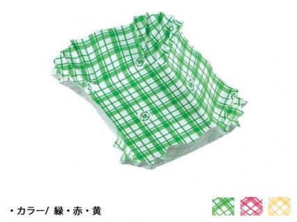 COCO-CASE 角大 チェック柄 緑 1袋（500枚入） おかずカップ